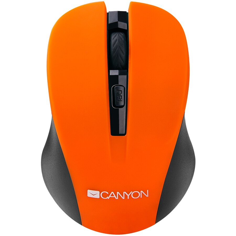 Mouse Canyon CNE-CMSW1O, USB, Wireless, Portocaliu